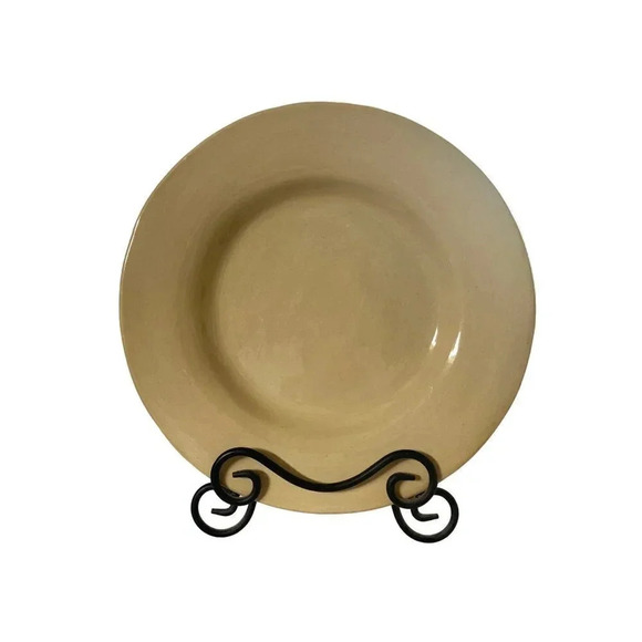 Pottery Barn SOPHIA Beige Ceramic Dinner Plate Made In Mexico 12" VGC - Picture 1 of 9